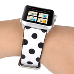 ファッションウェーブドットシリーズ レザー交換用ウォッチバンド Apple Watch Series 6 & SE & 5 & 4 40mm / 3 & 2 & 1 38mm用、Apple Watch Series 8&7 41mm / SE 2&6&SE&5&4 40mm / 3&2&1 38mm用