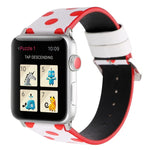 ファッションウェーブドットシリーズ レザー交換用ウォッチバンド Apple Watch Series 6 & SE & 5 & 4 40mm / 3 & 2 & 1 38mm用、Apple Watch Series 8&7 41mm / SE 2&6&SE&5&4 40mm / 3&2&1 38mm用
