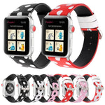 ファッションウェーブドットシリーズ レザー交換用ウォッチバンド Apple Watch Series 6 & SE & 5 & 4 40mm / 3 & 2 & 1 38mm用、Apple Watch Series 8&7 41mm / SE 2&6&SE&5&4 40mm / 3&2&1 38mm用