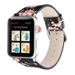 プラムシリーズ レザー交換用ウォッチバンド Apple Watch Series 6 & SE & 5 & 4 44mm / 3 & 2 & 1 42mm用、Apple Watch Ultra 49mm / Series 8&7 45mm / SE 2&6&SE&5&4 44mm / 3&2&1 42mm用、Apple Watch Series 7 45mm / 6 & SE & 5 & 4 44mm / 3 & 2 & 1 42mm用