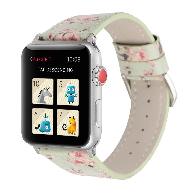 プラムシリーズ レザー交換用ウォッチバンド Apple Watch Series 6 & SE & 5 & 4 44mm / 3 & 2 & 1 42mm用、Apple Watch Ultra 49mm / Series 8&7 45mm / SE 2&6&SE&5&4 44mm / 3&2&1 42mm用、Apple Watch Series 7 45mm / 6 & SE & 5 & 4 44mm / 3 & 2 & 1 42mm用