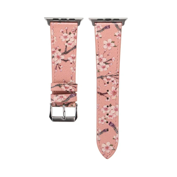 プラムシリーズ レザー交換用ウォッチバンド Apple Watch Series 6 & SE & 5 & 4 40mm / 3 & 2 & 1 38mm用、Apple Watch Series 8&7 41mm / SE 2&6&SE&5&4 40mm / 3&2&1 38mm用、Apple Watch Series 7 41mm / 6 & SE & 5 & 4 40mm / 3 & 2 & 1 38mm用
