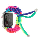 アンブレラコードレインボーウォッチバンド Apple Watch Series 6 & SE & 5 & 4 40mm / 3 & 2 & 1 38mm用、Apple Watch Series 8&7 41mm / SE 2&6&SE&5&4 40mm / 3&2&1 38mm用、Apple Watch Series 7 41mm / 6 & SE & 5 & 4 40mm / 3 & 2 & 1 38mm用