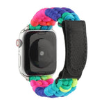 アンブレラコードレインボーウォッチバンド Apple Watch Series 6 & SE & 5 & 4 40mm / 3 & 2 & 1 38mm用、Apple Watch Series 8&7 41mm / SE 2&6&SE&5&4 40mm / 3&2&1 38mm用、Apple Watch Series 7 41mm / 6 & SE & 5 & 4 40mm / 3 & 2 & 1 38mm用