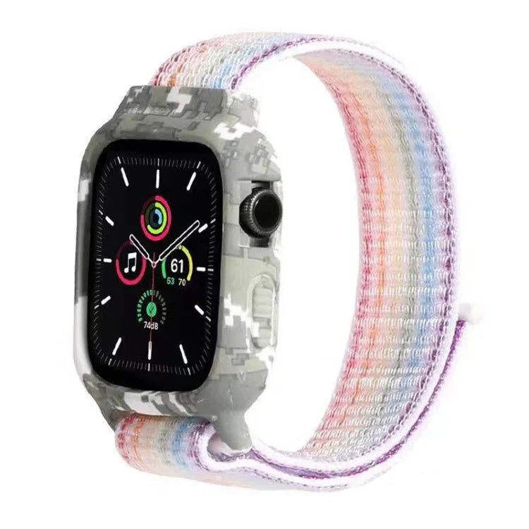 ナイロン交換用リストストラップウォッチバンド Apple Watch Series 6 & SE & 5 & 4 40mm / 3 & 2 & 1 38mm用、Apple Watch Series 7 41mm / 6 & SE & 5 & 4 40mm / 3 & 2 & 1 38mm用