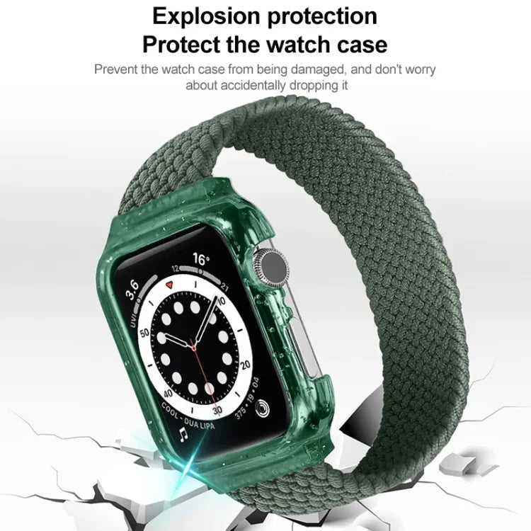 ウィーブ交換用リストストラップウォッチバンド フレーム付き Apple Watch Series 6 & SE & 5 & 4 44mm / 3 & 2 & 1 42mm用、128mm、135mm、140mm、145mm、150mm、155mm、160mm、165mm