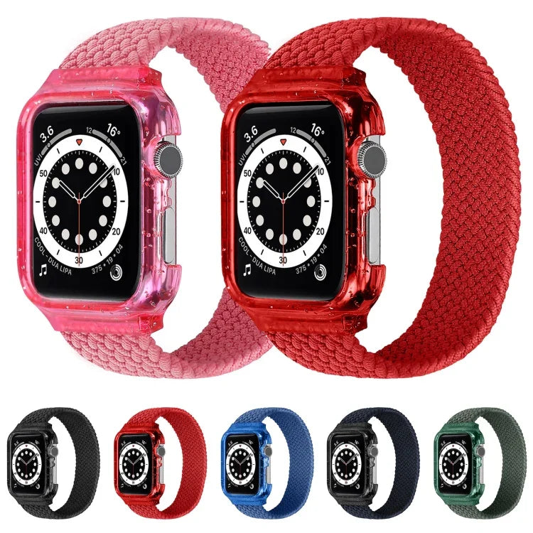 ウィーブ交換用リストストラップウォッチバンド フレーム付き Apple Watch Series 6 & SE & 5 & 4 44mm / 3 & 2 & 1 42mm用、128mm、135mm、140mm、145mm、150mm、155mm、160mm、165mm