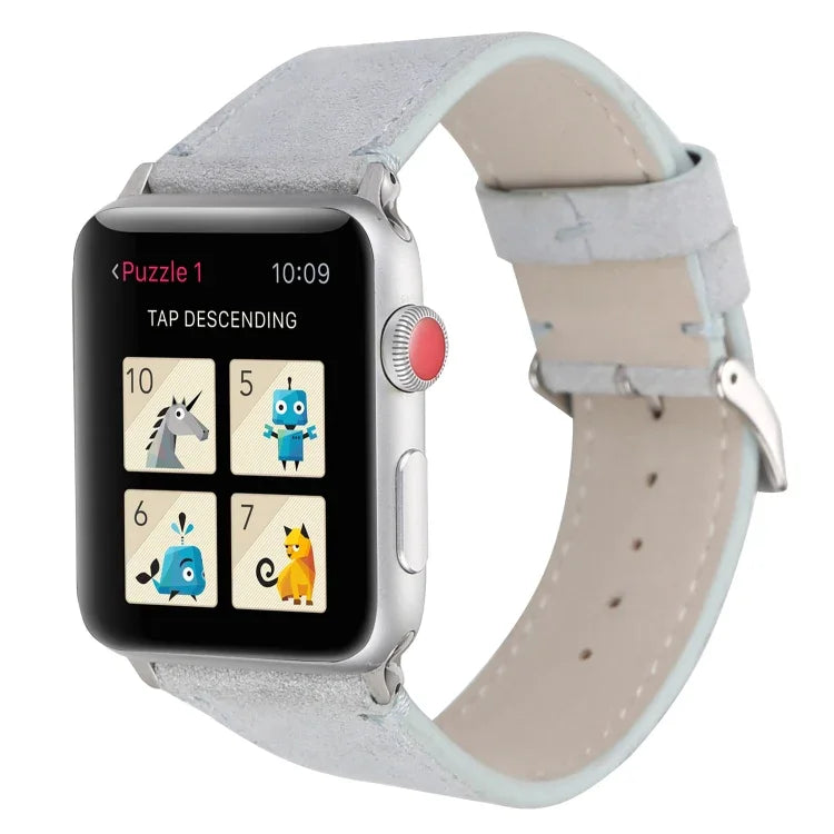 フロスト加工本革ウォッチバンド Apple Watch Series 6 & SE & 5 & 4 40mm / 3 & 2 & 1 38mm用、Apple Watch Series 7 41mm / 6 & SE & 5 & 4 40mm / 3 & 2 & 1 38mm用