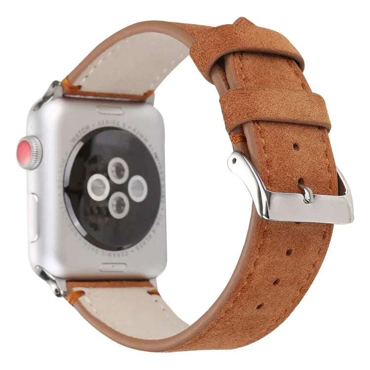 フロスト加工本革ウォッチバンド Apple Watch Series 6 & SE & 5 & 4 40mm / 3 & 2 & 1 38mm用、Apple Watch Series 7 41mm / 6 & SE & 5 & 4 40mm / 3 & 2 & 1 38mm用