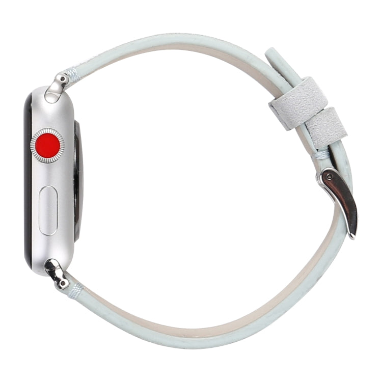 Apple Watch Series 6 & SE & 5 & 4 44mm / 3 & 2 & 1 42mm用 フロスト加工本革ウォッチバンド、Apple Watch Series 7 45mm / 6 & SE & 5 & 4 44mm / 3 & 2 & 1 42mm用