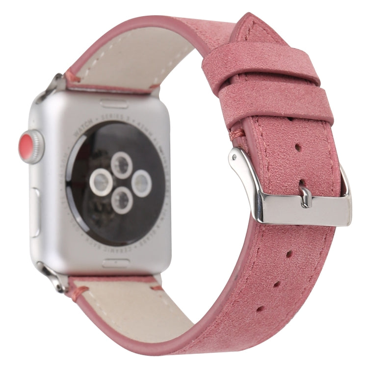 Apple Watch Series 6 & SE & 5 & 4 44mm / 3 & 2 & 1 42mm用 フロスト加工本革ウォッチバンド、Apple Watch Series 7 45mm / 6 & SE & 5 & 4 44mm / 3 & 2 & 1 42mm用