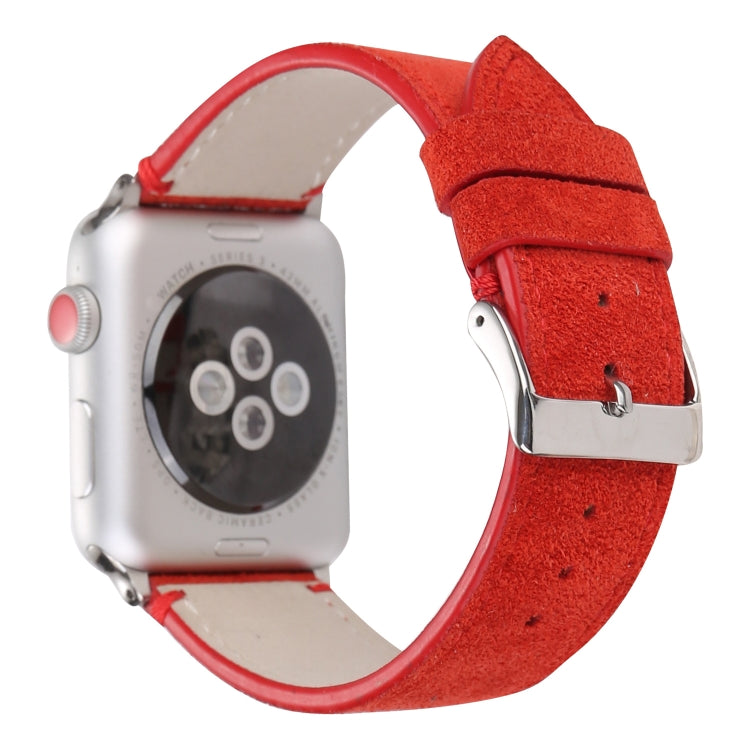 Apple Watch Series 6 & SE & 5 & 4 44mm / 3 & 2 & 1 42mm用 フロスト加工本革ウォッチバンド、Apple Watch Series 7 45mm / 6 & SE & 5 & 4 44mm / 3 & 2 & 1 42mm用