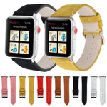 Apple Watch Series 6 & SE & 5 & 4 44mm / 3 & 2 & 1 42mm用 フロスト加工本革ウォッチバンド、Apple Watch Series 7 45mm / 6 & SE & 5 & 4 44mm / 3 & 2 & 1 42mm用