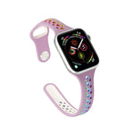 Apple Watch Series 6 & SE & 5 & 4 40mm / 3 & 2 & 1 38mm用 レインボーシリコンウォッチバンド、Apple Watch Series 7 41mm / 6 & SE & 5 & 4 40mm / 3 & 2 & 1 38mm用、Apple Watch Series 8&7 41mm / SE 2&6&SE&5&4 40mm / 3&2&1 38mm用