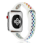Apple Watch Series 6 & SE & 5 & 4 40mm / 3 & 2 & 1 38mm用 レインボーシリコンウォッチバンド、Apple Watch Series 7 41mm / 6 & SE & 5 & 4 40mm / 3 & 2 & 1 38mm用、Apple Watch Series 8&7 41mm / SE 2&6&SE&5&4 40mm / 3&2&1 38mm用