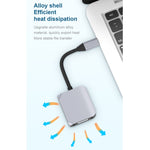 HW-6002 2イン1 タイプC / USB-C から HDMI + VGA アダプターコンバーター、HW-6002