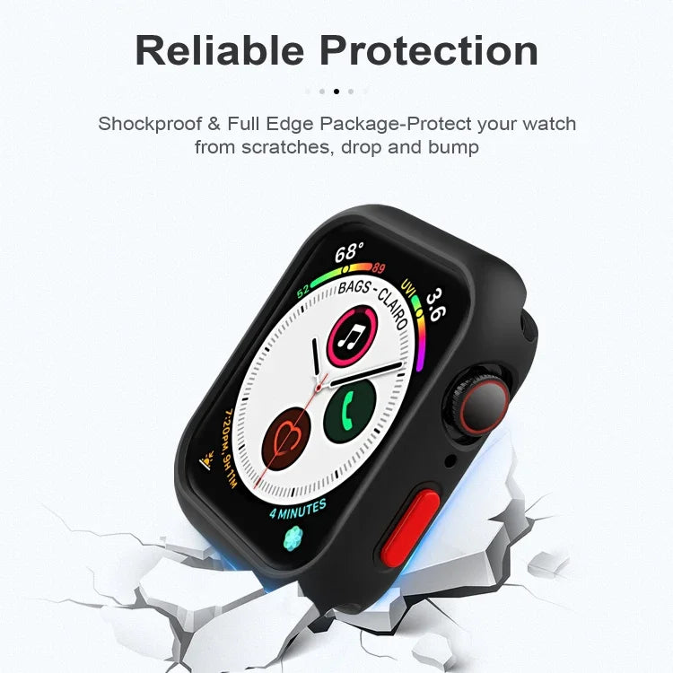 Apple Watch Series 6 / 5 / 4 / Watch SE 44mm用 シリコンフレーム保護ケース、Apple Watch Series 6 / 5 / 4 / Watch SE 44mm用