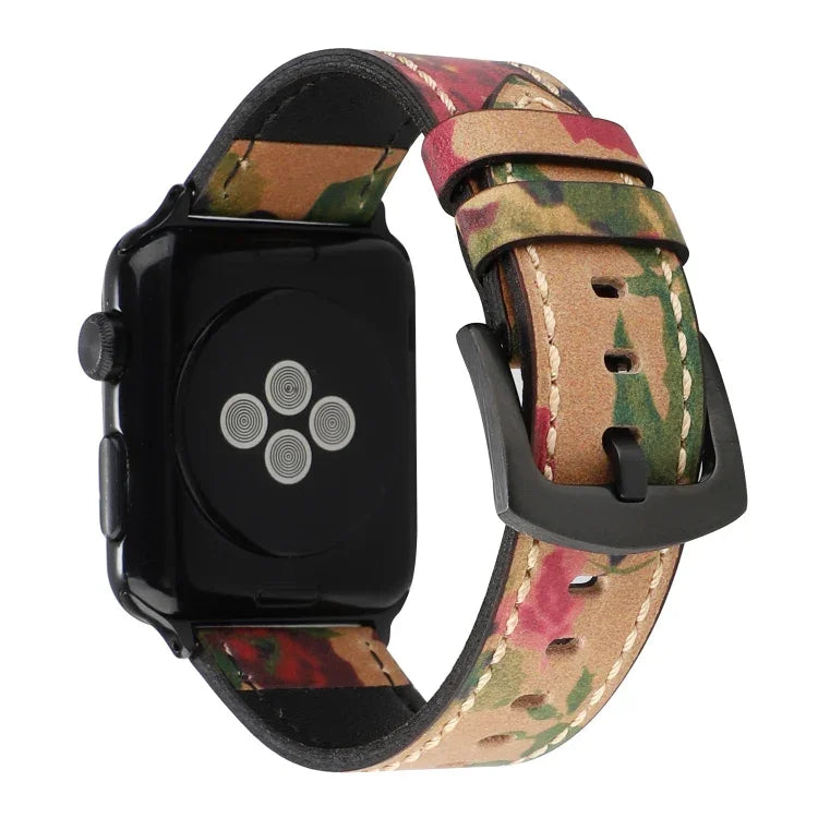 Apple Watch Series 6 & SE & 5 & 4 44mm / 3 & 2 & 1 42mm用 レトロヘッドレイヤーカウハイド本革ウォッチバンド、Apple Watch Series 7 45mm / 6 & SE & 5 & 4 44mm / 3 & 2 & 1 42mm用