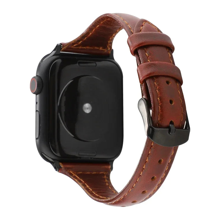 クレイジーホーステクスチャ本革ストラップ、Apple Watch Series 7 41mm / 6 & SE & 5 & 4 40mm / 3 & 2 & 1 38mm用、Apple Watch Series 8&7 41mm / SE 2&6&SE&5&4 40mm / 3&2&1 38mm用