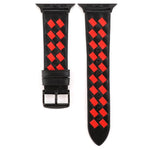 Woven Pattern Genuine Leather Strap, For Apple Watch Series 8&7 41mm / SE 2&6&SE&5&4 40mm / 3&2&1 38mm, For Apple Watch Series 7 41mm / 6 & SE & 5 & 4 40mm / 3 & 2 & 1 38mm, For Apple Watch Series 7 45mm / 6 & SE & 5 & 4 44mm / 3 & 2 & 1 42mm          ...