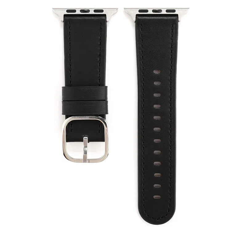 モダンスタイルバックル本革ストラップ、Apple Watch Series 7 41mm / 6 & SE & 5 & 4 40mm / 3 & 2 & 1 38mm用、Apple Watch Series 7 45mm / 6 & SE & 5 & 4 44mm / 3 & 2 & 1 42mm用
