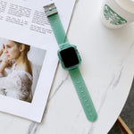 Apple Watch Series 6 & SE & 5 & 4 40mm用 キャンディーカラー透明TPUウォッチバンド、Apple Watch Series 7 41mm / & 6 & SE & 5 & 4 40mm用