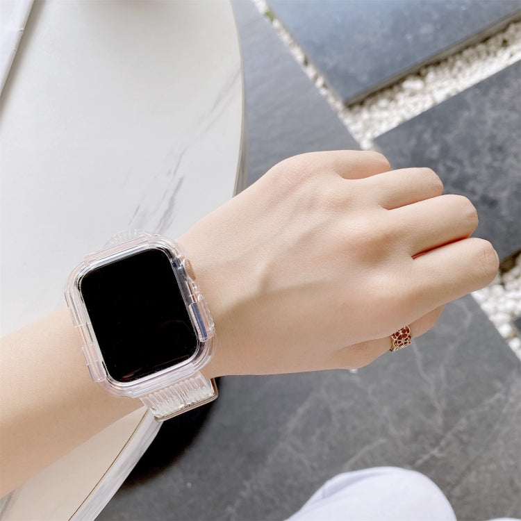 Apple Watch Series 6 & SE & 5 & 4 40mm用 キャンディーカラー透明TPUウォッチバンド、Apple Watch Series 7 41mm / & 6 & SE & 5 & 4 40mm用