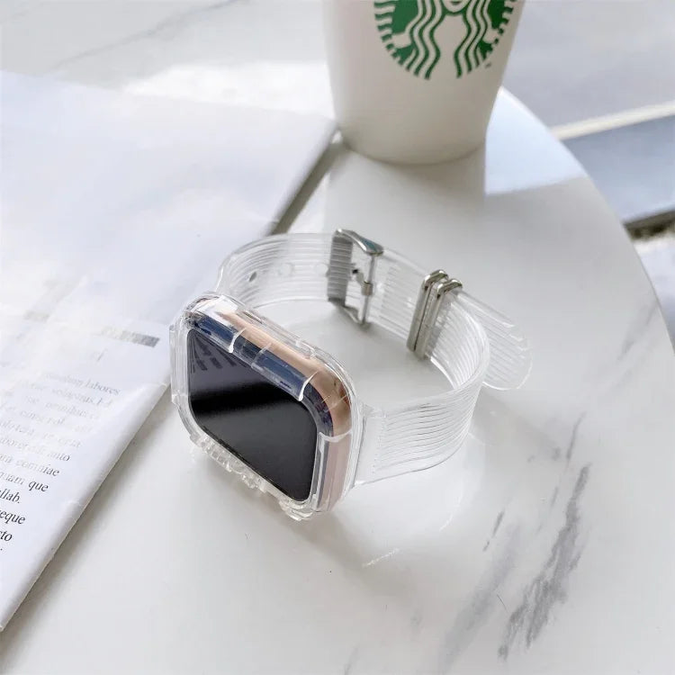 Apple Watch Series 6 & SE & 5 & 4 40mm用 キャンディーカラー透明TPUウォッチバンド、Apple Watch Series 7 41mm / & 6 & SE & 5 & 4 40mm用
