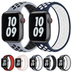伸縮シリコンウォッチバンド Apple Watch Series 6 & SE & 5 & 4 44mm / 3 & 2 & 1 42mm用、150mm（ブラックホワイト）、150mm（ライトピンクホワイト）、150mm（ブルーホワイト）、160mm（ライトピンクホワイト）