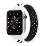 伸縮シリコンウォッチバンド Apple Watch Series 6 & SE & 5 & 4 40mm / 3 & 2 & 1 38mm用、長さ:160mm、160mm（ホワイトブラック）、160mm（ブラック）、160mm（ブラックイエロー）、160mm（ブラックグレー）、160mm（レッドブラック）、160mm（ブラックホワイト）、160mm（ブラックレッド）