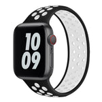伸縮シリコンウォッチバンド Apple Watch Series 6 & SE & 5 & 4 40mm / 3 & 2 & 1 38mm用、長さ:160mm、160mm（ホワイトブラック）、160mm（ブラック）、160mm（ブラックイエロー）、160mm（ブラックグレー）、160mm（レッドブラック）、160mm（ブラックホワイト）、160mm（ブラックレッド）