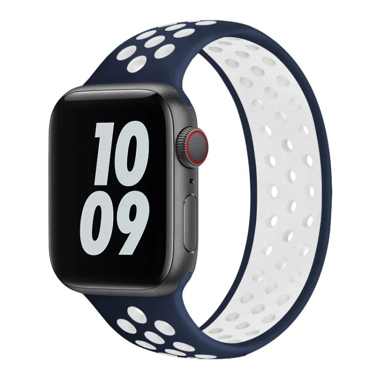 伸縮シリコンウォッチバンド Apple Watch Series 6 & SE & 5 & 4 40mm / 3 & 2 & 1 38mm用、長さ:160mm、160mm（ホワイトブラック）、160mm（ブラック）、160mm（ブラックイエロー）、160mm（ブラックグレー）、160mm（レッドブラック）、160mm（ブラックホワイト）、160mm（ブラックレッド）