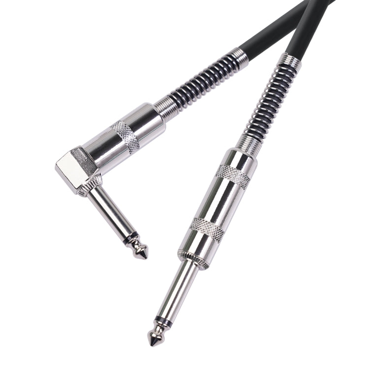 TC048SL 6.35mmプラグ ストレートからエルボー エレキギター用オーディオケーブル、1.8m、3m、6m、10m