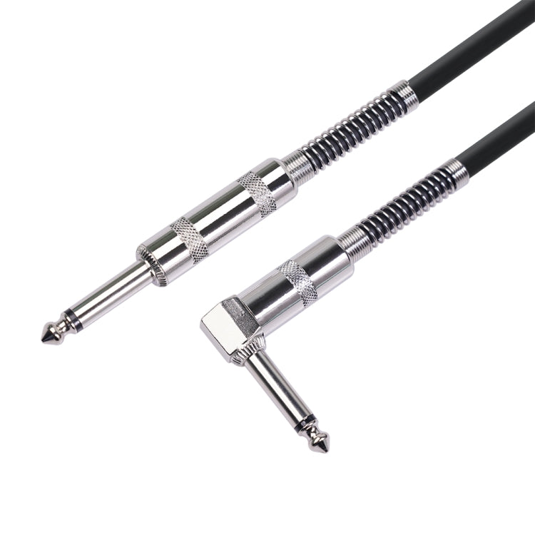 TC048SL 6.35mmプラグ ストレートからエルボー エレキギター用オーディオケーブル、1.8m、3m、6m、10m