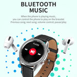 M98 1.28インチIPSカラースクリーン IP67防水スマートウォッチ、睡眠モニター／心拍数モニター／Bluetooth通話対応、スタイル：レザーストラップ、レザーストラップ（シルバー）、レザーストラップ（ブラック）