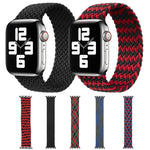 ミックスカラーナイロン編みシングルループ交換用ウォッチバンド Apple Watch Series 6 & SE & 5 & 4 44mm / 3 & 2 & 1 42mm用、S、M、L