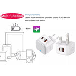 20W PD + QC 3.0 デュアルポート トラベルチャージャー 電源アダプター、USプラグ、EUプラグ、UKプラグ