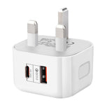 20W PD + QC 3.0 デュアルポート トラベルチャージャー 電源アダプター、USプラグ、EUプラグ、UKプラグ