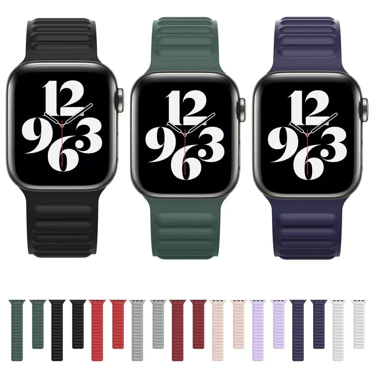 シリコンマグネットチェーンウォッチバンド Apple Watch Series 6 & SE & 5 & 4 44mm / 3 & 2 & 1 42mm用、Apple Watch Series 7 45mm / 6 & SE & 5 & 4 44mm / 3 & 2 & 1 42mm用