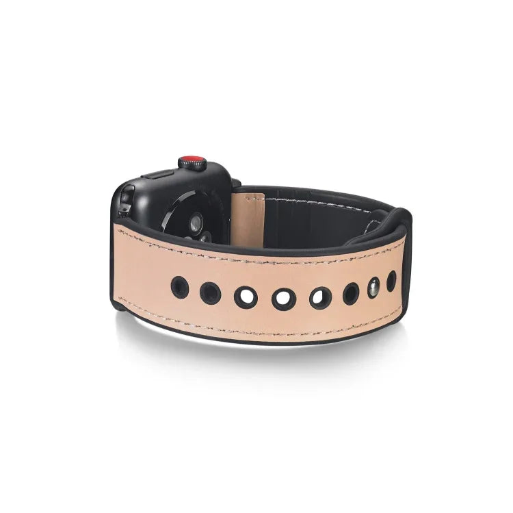 貼り付けレザーTPUウォッチバンド Apple Watch Series 6 & SE & 5 & 4 40mm / 3 & 2 & 1 38mm用