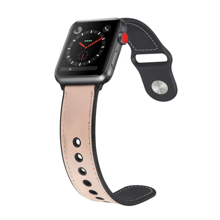 貼り付けレザーTPUウォッチバンド Apple Watch Series 6 & SE & 5 & 4 40mm / 3 & 2 & 1 38mm用