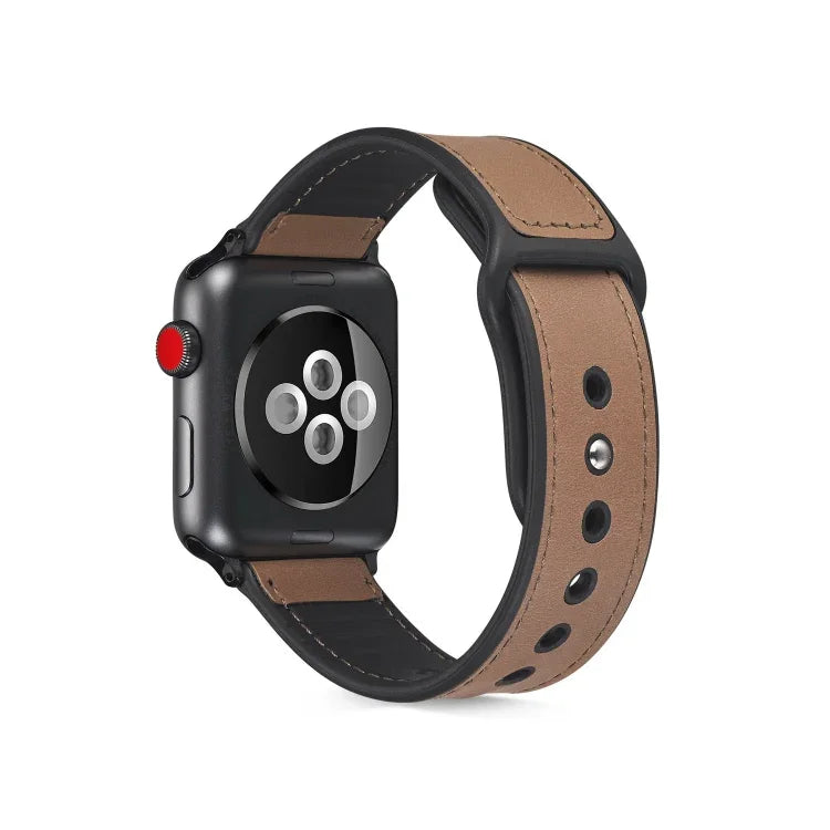 貼り付けレザーTPUウォッチバンド Apple Watch Series 6 & SE & 5 & 4 40mm / 3 & 2 & 1 38mm用