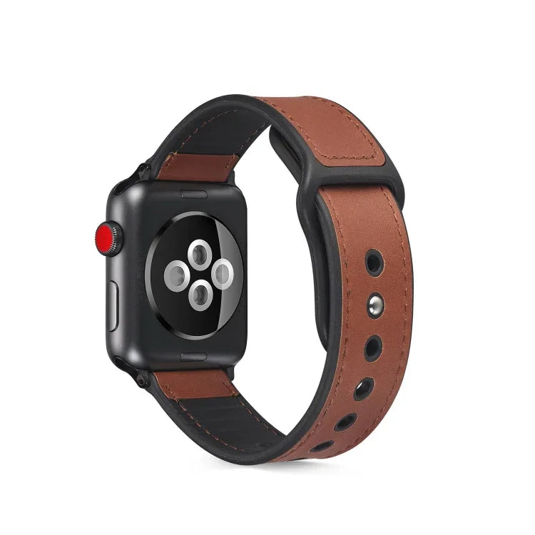 貼り付けレザーTPUウォッチバンド Apple Watch Series 6 & SE & 5 & 4 40mm / 3 & 2 & 1 38mm用