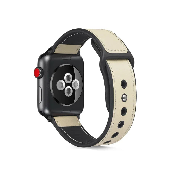 貼り付けレザーTPUウォッチバンド Apple Watch Series 6 & SE & 5 & 4 40mm / 3 & 2 & 1 38mm用