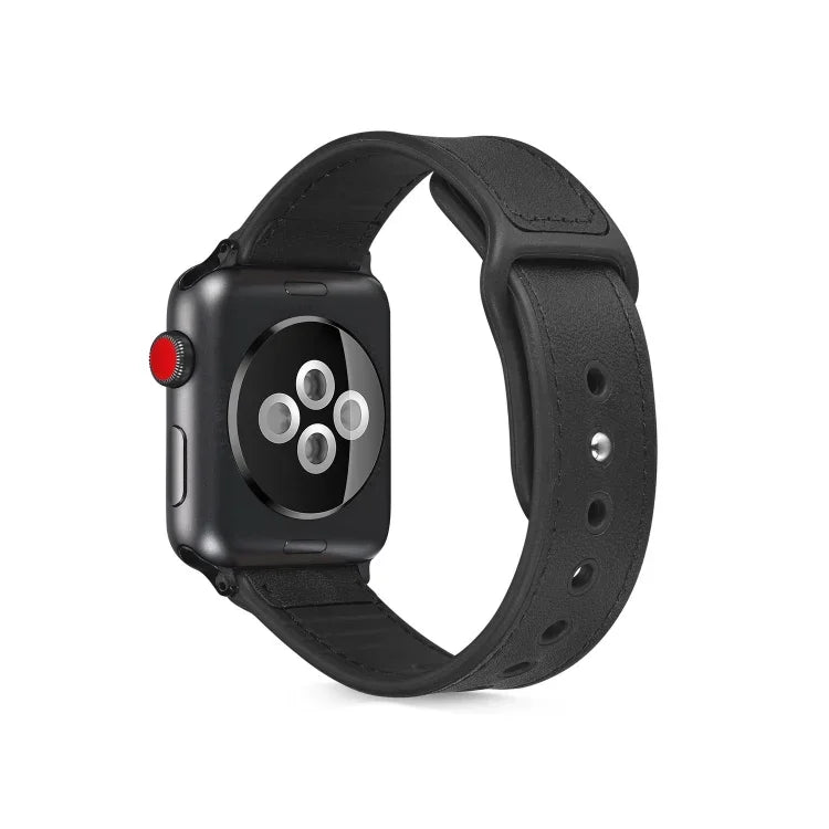 貼り付けレザーTPUウォッチバンド Apple Watch Series 6 & SE & 5 & 4 44mm / 3 & 2 & 1 42mm用