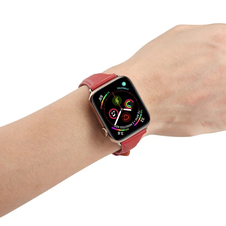 本革ウォッチバンド Apple Watch Series 6 & SE & 5 & 4 40mm / 3 & 2 & 1 38mm用、Apple Watch Series 8&7 41mm / SE 2&6&SE&5&4 40mm / 3&2&1 38mm用、Apple Watch Series 7 41mm / 6 & SE & 5 & 4 40mm / 3 & 2 & 1 38mm用