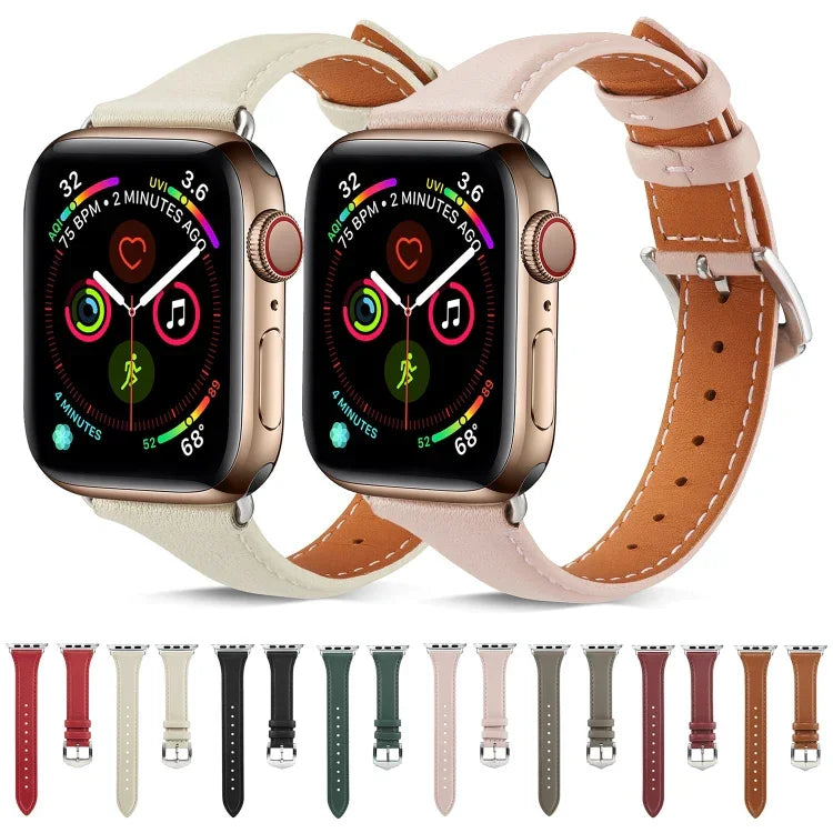 Apple Watch Series 6 & SE & 5 & 4 44mm / 3 & 2 & 1 42mm、Apple Watch Series 7 45mm / 6 & SE & 5 & 4 44mm / 3 & 2 & 1 42mm、Apple Watch Ultra 49mm / Series 8&7 45mm / SE 2&6&SE&5&4 44mm / 3&2&1 42mm用 本革ウォッチバンド