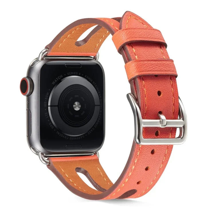 Apple Watch Series 6 & SE & 5 & 4 44mm / 3 & 2 & 1 42mm用 トップグレインレザーウォッチバンド