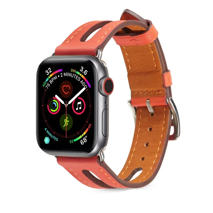 Apple Watch Series 6 & SE & 5 & 4 44mm / 3 & 2 & 1 42mm用 トップグレインレザーウォッチバンド