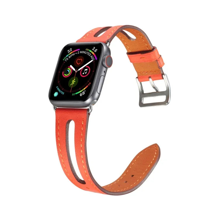 Apple Watch Series 6 & SE & 5 & 4 44mm / 3 & 2 & 1 42mm用 トップグレインレザーウォッチバンド
